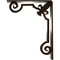 Ekena Millwork Fleur De Lis Wrought Iron Bracket, (Triple center brace), Antiqued Brass 2"W x 7 1/2"D x 10"H BKTM02X07X10TFLABS - alternate 7